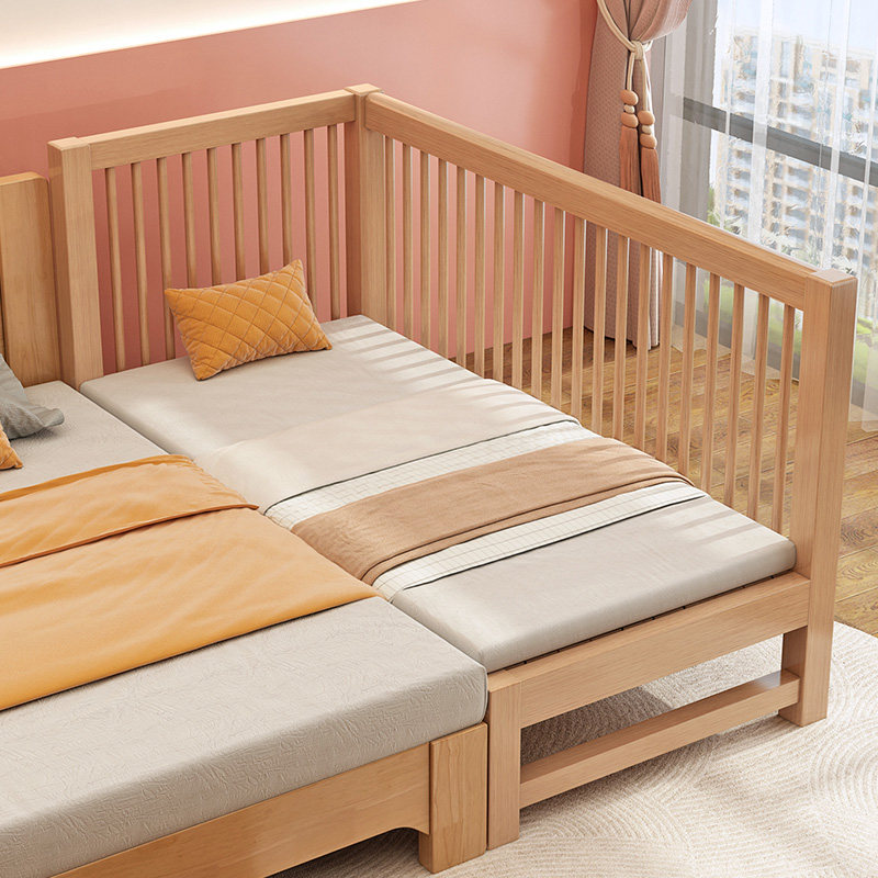 榉木儿童床婴g儿拼接床小床边床男孩女孩卧室加床拼床加宽拼接神,淘宝优惠券,粉丝福利购,淘宝优惠卷
