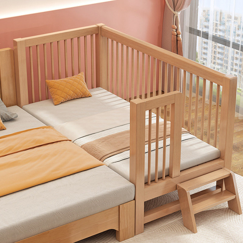 榉木儿童床婴g儿拼接床小床边床男孩女孩卧室加床拼床加宽拼接神,淘宝优惠券,粉丝福利购,淘宝优惠卷
