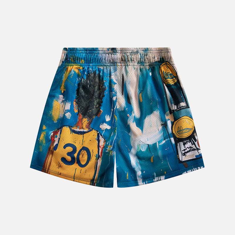 Neuink jeff Hamilton新款阿克伦双子满印印花篮球运动短裤男款,淘宝优惠券,粉丝福利购,淘宝优惠卷