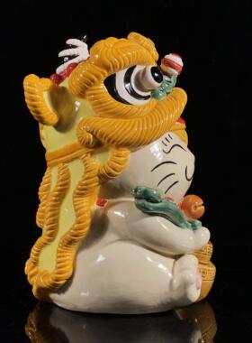 招财猫摆件陶瓷存钱罐办公室收银柜台新中式装饰品摆设乔迁开 业