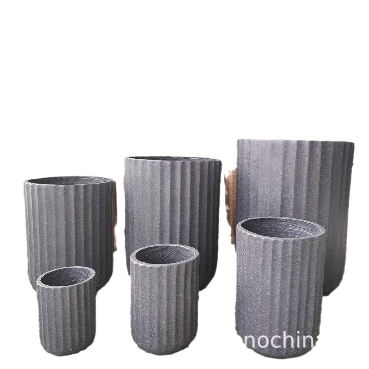 氧化镁现代简约高级感室内户外粗条纹套六花盆绿植盆栽装饰-5,淘宝优惠券,粉丝福利购,淘宝优惠卷