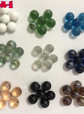 直销新款跨境弹珠玻璃水晶球16mm 玻璃球珠跳棋1.6cm鱼缸装饰饰品