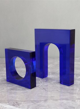 现代简约水晶拱门样板房售楼部卧室书房L客厅餐厅电视柜饰品摆件