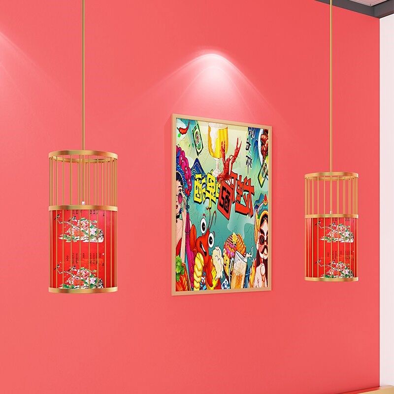 新中式风主题餐厅创意饭店灯笼圆桌鸟笼灯带射灯火锅店灯具吊灯餐,淘宝优惠券,粉丝福利购,淘宝优惠卷