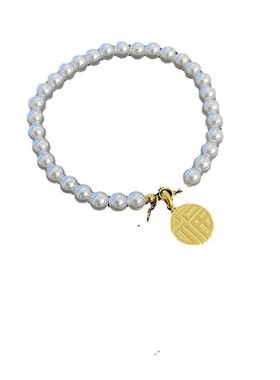 新中式贝珠手链女福字牌国风时尚小众设计手饰文艺通勤时尚手饰品