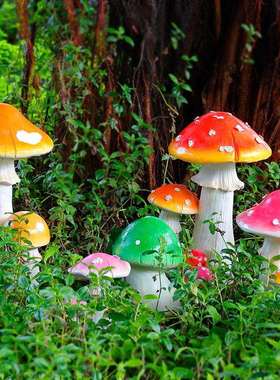 户外花树园林景观真植物蘑脂别墅仿菇庭X7201院房地产装饰雕塑艺