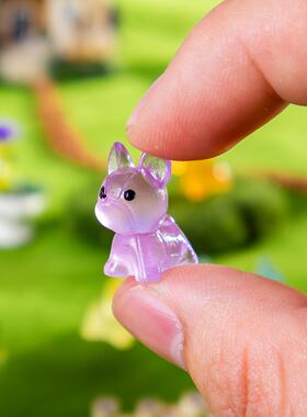 直销新款夜光小眼法斗微缩微景观桌面车载小摆件diy饰品装饰品树