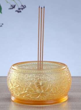 热销琉璃莲花供具套装铜琉璃莲花灯杯子香炉家用果盘佛前全套佛具