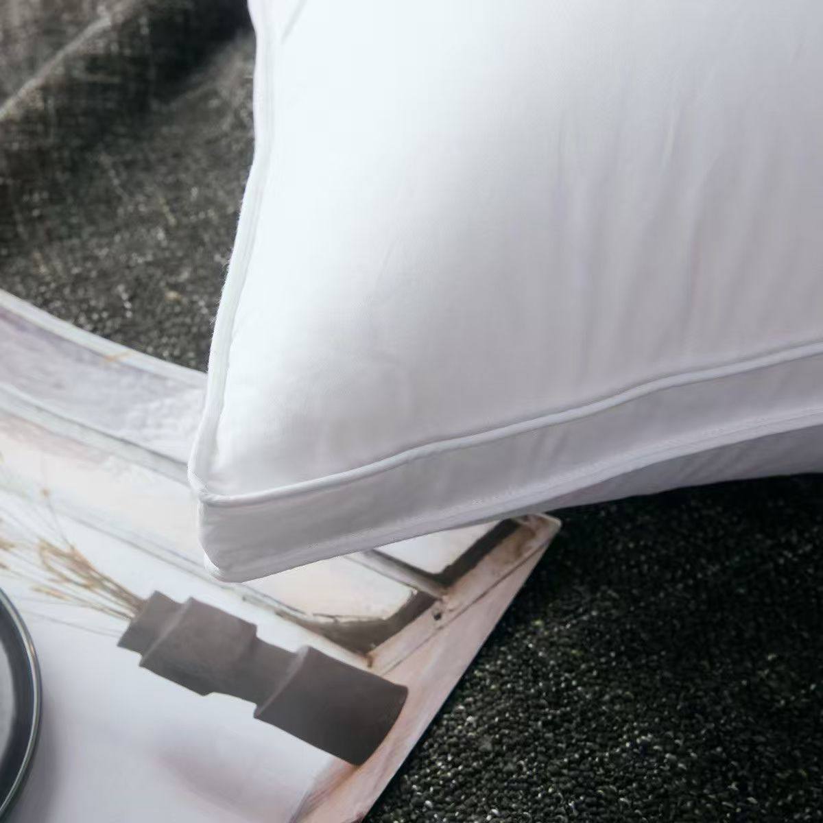 星级酒店鹅毛片枕头枕芯双边高回弹助眠护颈柔软家用民宿枕头单人,淘宝优惠券,粉丝福利购,淘宝优惠卷