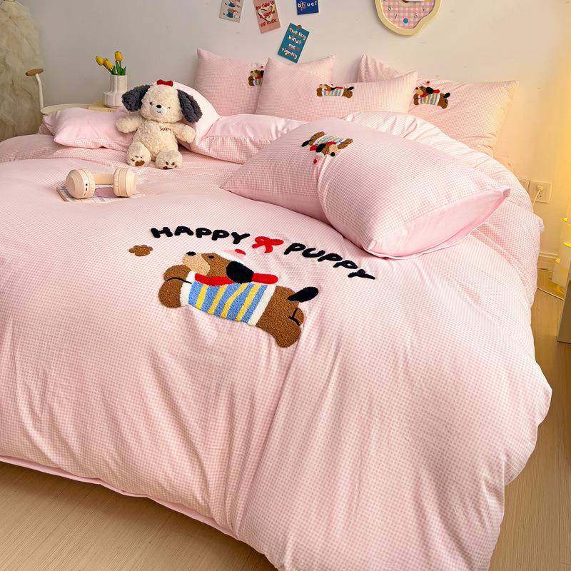 新款卡棉通毛巾厚绣水洗四件毛巾绣水套加品亲肤磨毛床上用学生宿,淘宝优惠券,粉丝福利购,淘宝优惠卷