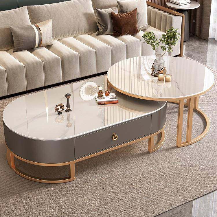 椭岩板茶几客厅家用奢轻现代网简约茶桌2ali025新款圆形红小户型,淘宝优惠券,粉丝福利购,淘宝优惠卷