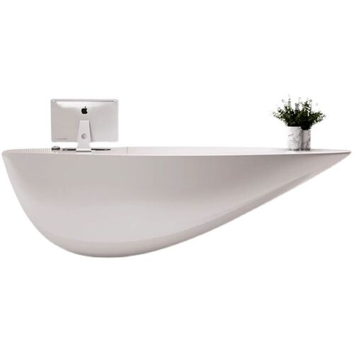 玻璃纤维烤漆前台公m司接待客桌企业展台前台产品展示台模拟沙盘 - 图3