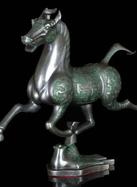 精品纯铜马踏飞燕铜艺术品铜马摆件纯铜工艺品办公室摆设开业礼品