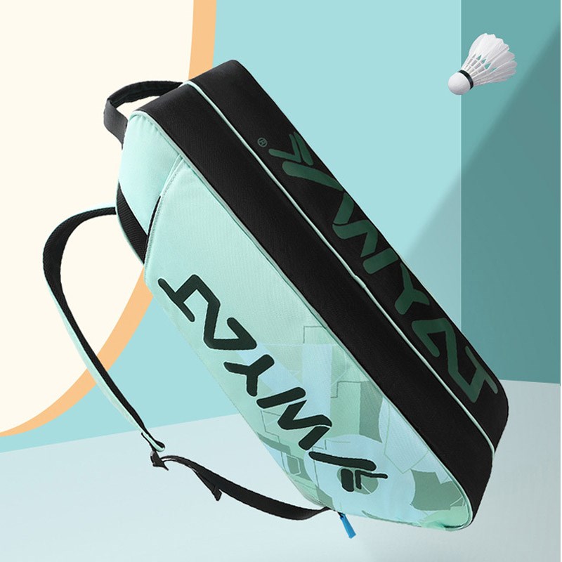 2024时尚新款羽毛球包双肩男女款大容量网球拍袋多功能运动包 - 图1