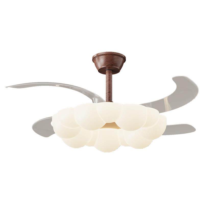 卧室风扇灯新款中古胡桃木纹奶油风儿童房间护眼隐形吸顶风扇灯,淘宝优惠券,粉丝福利购,淘宝优惠卷