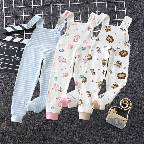 婴儿抱婴袋裤女宝纯棉儿童卫生裤男童E裤子男宝宝开档裤女童春秋 - 图0