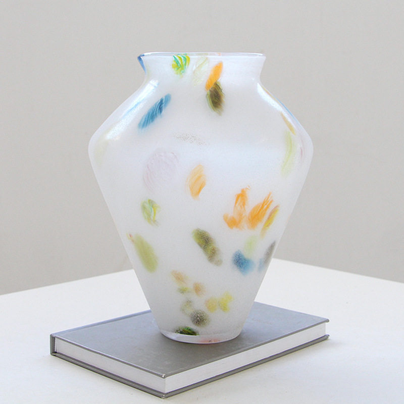 现代彩色渐变哑光打沙花瓶设计感客厅插花轻奢高级感水培琉璃水培,淘宝优惠券,粉丝福利购,淘宝优惠卷