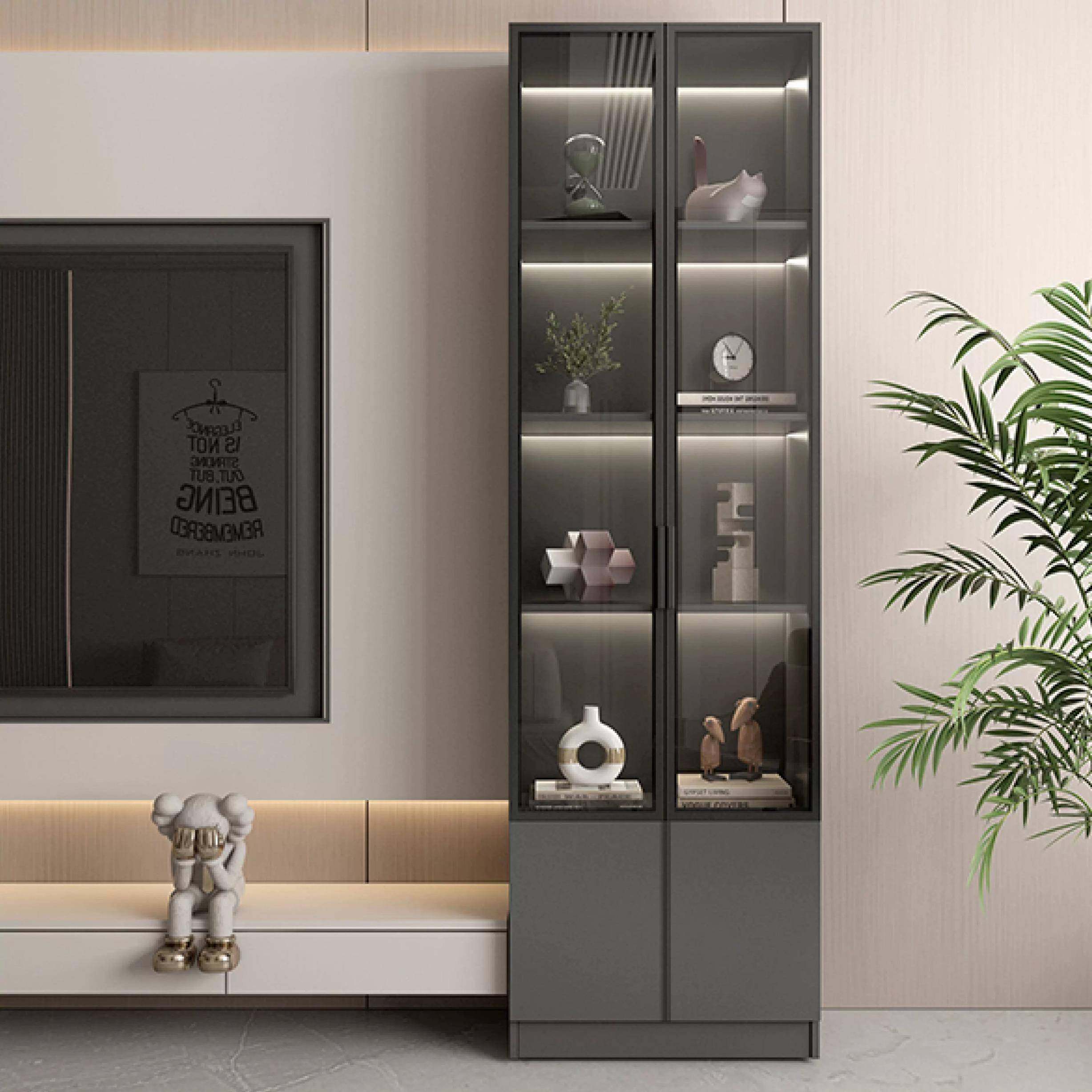 纳柜展示侧酒边立玻柜置物客厅收钢化璃门书架实木生态板OHO工厂,淘宝优惠券,粉丝福利购,淘宝优惠卷