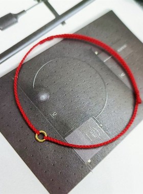 24  K实心圈红绳手绳手链脚绳脚链情侣简约