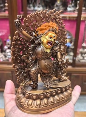 金刚手菩萨/恰那多杰/二臂金刚手菩萨/金刚手/15cm紫铜佛像摆件