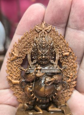 宝帐怙主/大黑天/玛哈嘎拉/红棒玛哈嘎拉/6cm 紫铜藏传萨迦派佛像