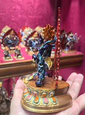 二臂金刚手菩萨/金刚手菩萨/金刚手/恰那多杰/15cm彩绘佛像摆件