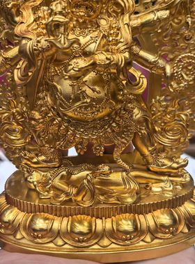 大黑天/六臂玛哈嘎拉/玛哈嘎拉/15cm金铜佛像藏传密宗供奉摆件