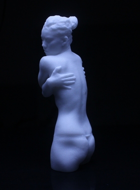 创意美女雕塑艺术汽车装饰工艺品简约家居仿汉白玉人物小摆件