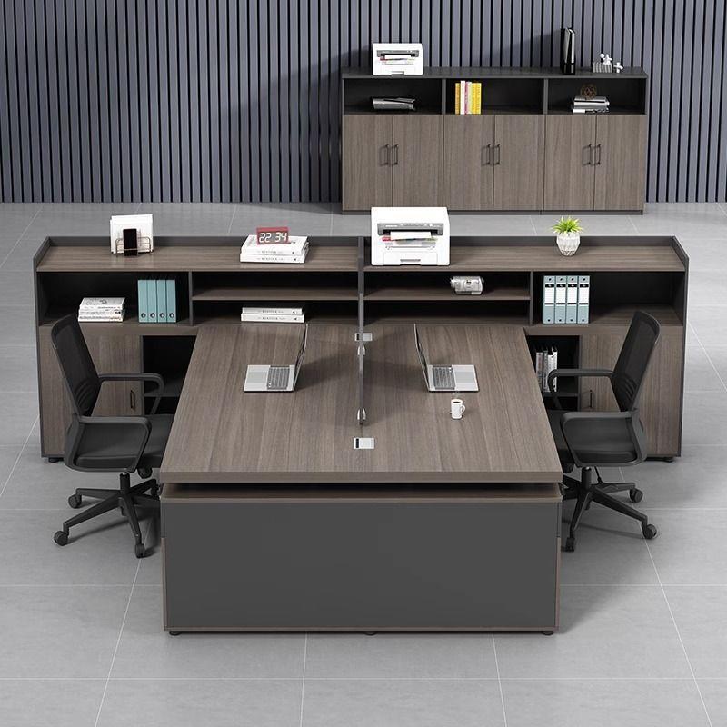 财务办公桌椅组合简约现代2人位职员桌办公室经理主管双人办公桌 - 图0