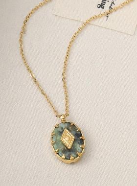 非洲松石吊坠项链配套戒指