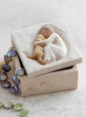 直销新款跨境新款亚马逊情侣收纳盒 情人节摆饰 树脂工艺品居家装