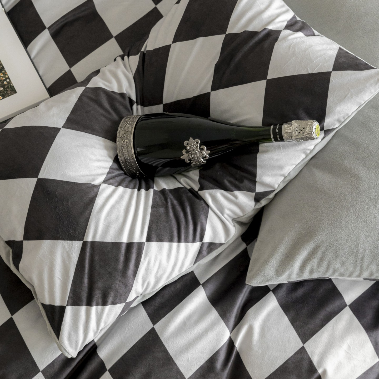 轻奢新法式德芙绒宝宝绒婴儿绒短毛牛奶绒四件套床单被套冬季格子 - 图2