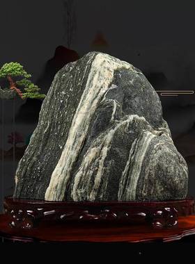 天然泰山石敢室原内外客厅玄关办公靠山石头奇室石H001-H08泰山石