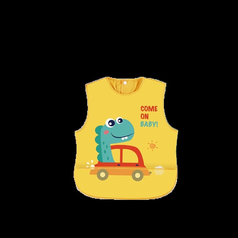 Baby eating bib, rice bag, children's waterproof and dirt-proof coverall, summer baby food supplement, sleeveless apron, kindergarten boy