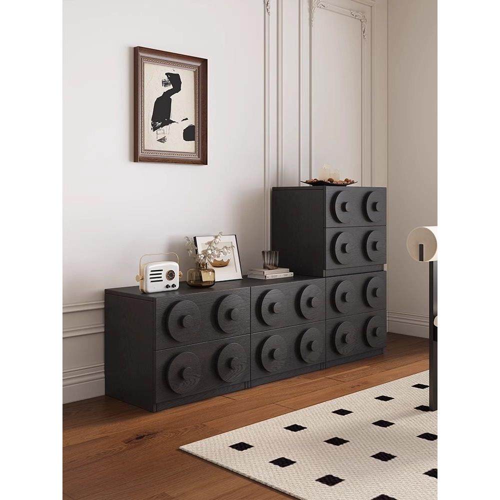 轻奢实木卡门柜模块化组合边柜中古法式斗柜小户型家用储物柜,淘宝优惠券,粉丝福利购,淘宝优惠卷