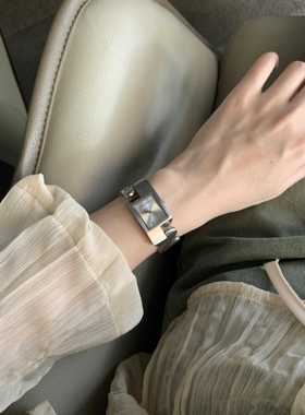 中古小银表 | 新款2023复古高级独特设计轻奢小众梯形石英手表女