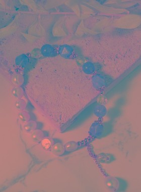 十里间【春色朝暮】甜美气质草莓晶淡水珍珠手链百搭可调节手串