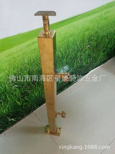 钛金立柱 不锈钢立柱 楼梯扶手 楼梯栏杆 楼梯立柱配件 - 图0