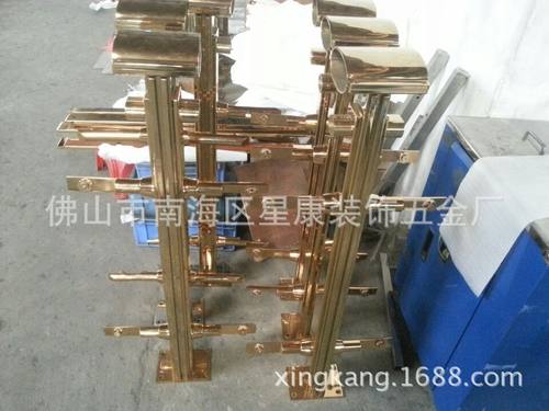 钛金立柱 不锈钢立柱 楼梯扶手 楼梯栏杆 楼梯立柱配件 - 图1