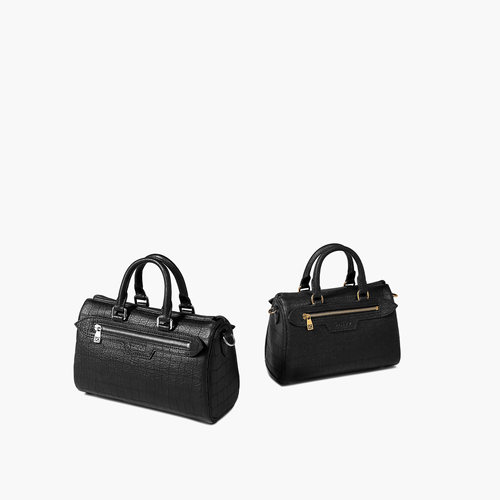 Cuisee/崔氏新款包包女mini波士顿手提小包鹿皮通勤真皮斜挎包包 - 图3