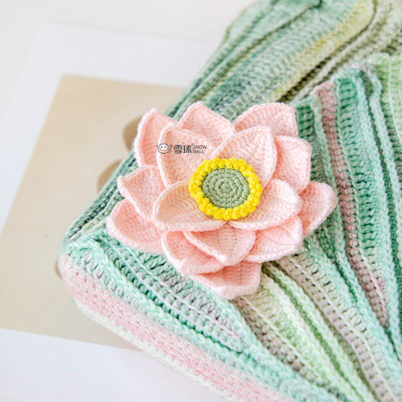 雪球diy手工编织沁柔荷叶包材料包大容量毛线花朵手提包钩针包勾,淘宝优惠券,粉丝福利购,淘宝优惠卷