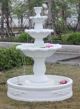 大型假山流水招财花园别墅鱼池喷水景观喷泉婚庆摆件户外简约装饰