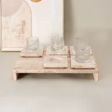 Натуральный желтый травертин, украшения для подносов, модель, комната продаж, офис, гостиная, журнальный столик, чайный поднос, подставка для украшения рабочего стола, мягкое украшение