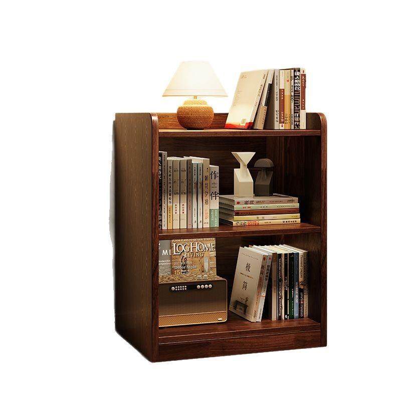 实木书架落地小柜子收纳矮书柜一体靠墙展示柜客厅复古多层置物架,淘宝优惠券,粉丝福利购,淘宝优惠卷