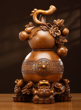 福运临门葫芦摆件招财客厅入户玄关电视柜装饰品搬新家乔迁礼物