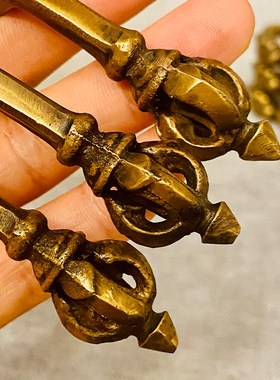 速发尼泊尔紫铜三角架置物架座巴碗底托供盘等三巴啦用托架噶脚架