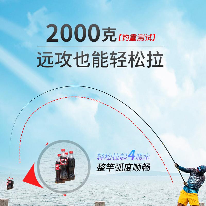 达瓦樱花鱼竿手杆超轻超硬19调台钓竿鲫鱼竿鲤鱼大物杆正品台钓竿 - 图2