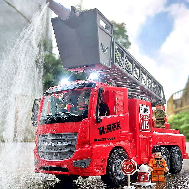 大号儿童消防车玩具可喷水升降云梯洒水救火男孩119消防员山姆,淘宝优惠券,粉丝福利购,淘宝优惠卷