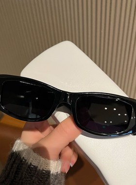 欧美街头凹c造型装饰嘻哈太阳眼镜网红显脸小方形眼镜遮阳墨镜女