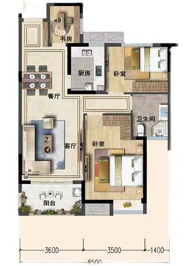 户型分析家居布局买房子选房屋看家宅办公室住宅装修缺角风景山水